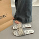 Super hot French flat sandals for women in summer wear fashionable and high-end 2025 new small fragrance style beach shoes