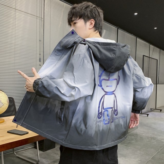 Jacket Men's Spring and Autumn Korean Edition Trending Jacket Ins Tide Brand Handsome Student Grace Handsome Casual Fast Full Trunk
