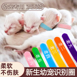 Newborn Pet Identification Collar, Puppy and Kitten Area Distinction Collar, Milk Dog and Kitten Marking Rope, Neck Identification Band
