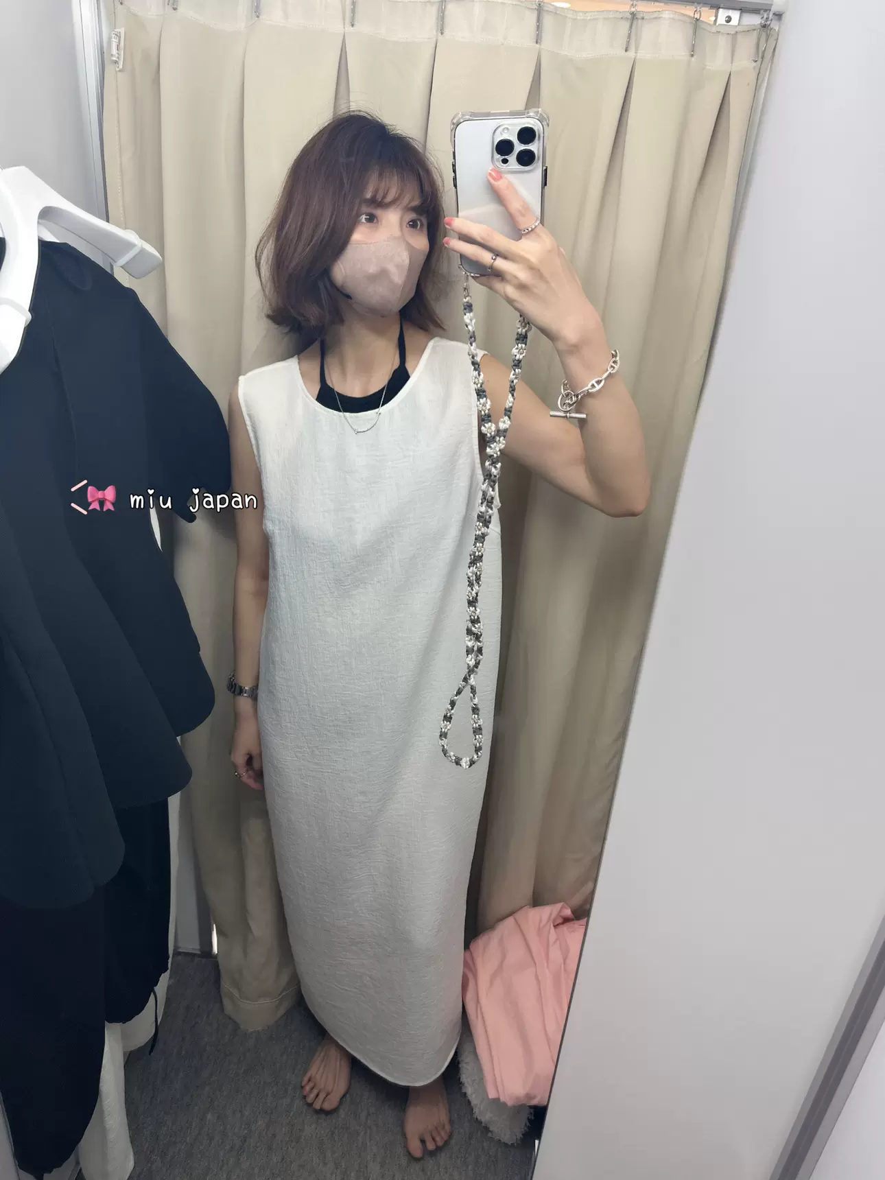 在途ayako Gypsohila可手洗Back Design Dress Renewal露背连衣裙-Taobao