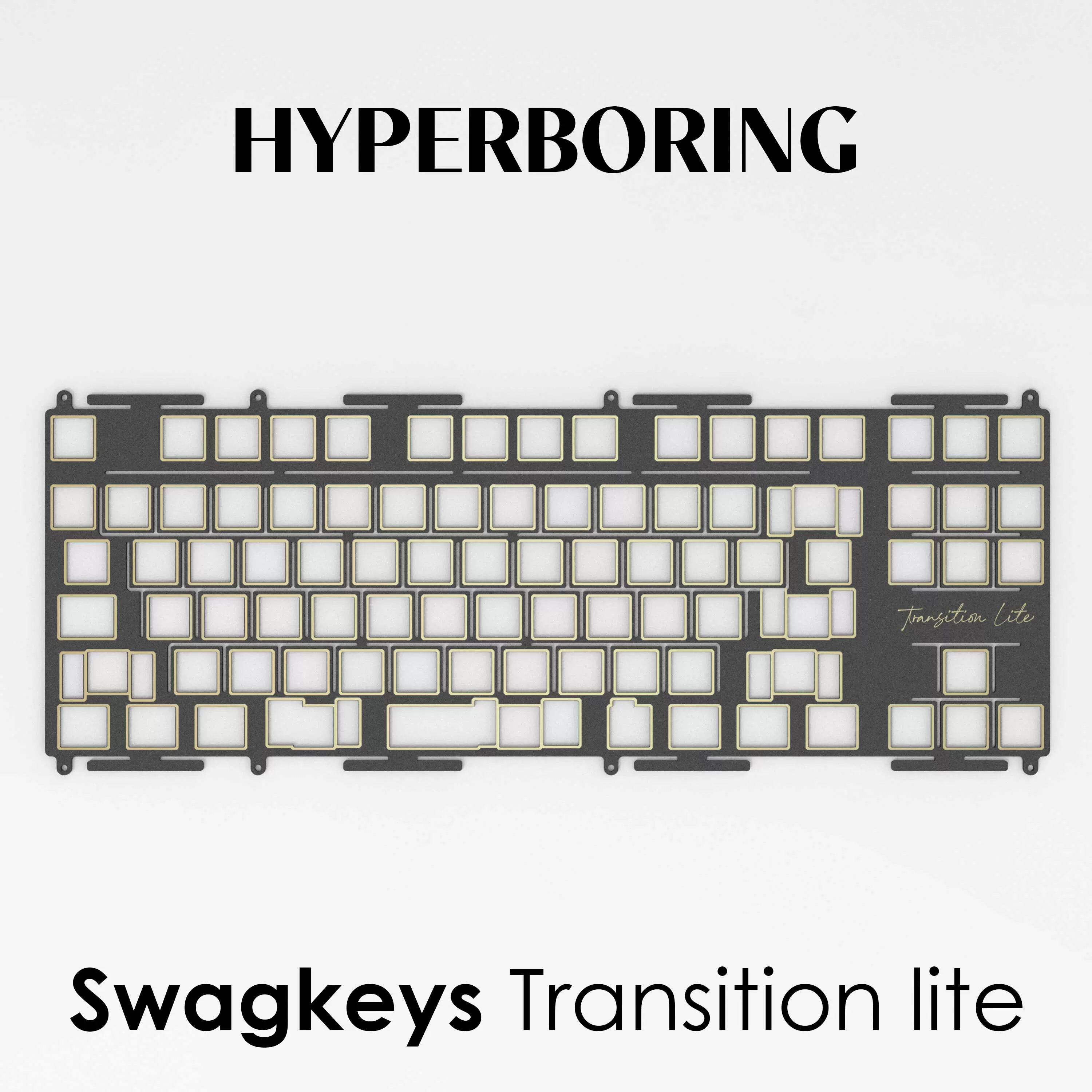 Swagkeys Transition Lite客製化鍵盤PP PC FR4 鋁定位板