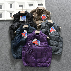 
[Daily niche ~ Couple style ~ Lightweight and warm] Autumn and winter men's and women's casual stand-up collar solid color cotton vest