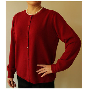 Inner Mongolia Xue Rong Classic Women's Thin Cashmere Cross -Her Circuit Open sweater jacket Spring and early Winter keep warm
