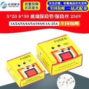 5*20 6*30 Cầu chì thủy tinh/cầu chì 250V 1A/2A/3A/4A/5A/10A/0.1A-25A