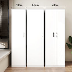 Small Bedroom Wardrobe, Simple Steel Household Balcony Cabinet, Storage, Moisture-Proof, Rust-Proof, Cream-Style Wardrobe