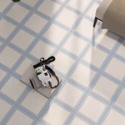 Minimalist Dopamine Bathroom Tiles Kitchen Balcony Bathroom French-Style Floral Tiles Small Square Tiles Restaurant Milk Tea Shop Floor Tiles