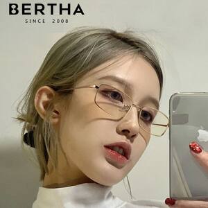 
Gold wire myopia glasses for women with small faces, square frames, pure titanium, ultra-light 50 eyes, myopia can be equipped with high-definition frame retro glasses