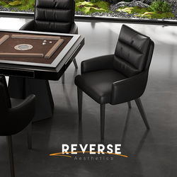 Home Dining Chair, Italian-Style Mahjong Table and Chairs, High-End Soft Bar Chair with Backrest, Comfortable for Long Sitting, Hotel Restaurant Reception and Negotiation Chair
