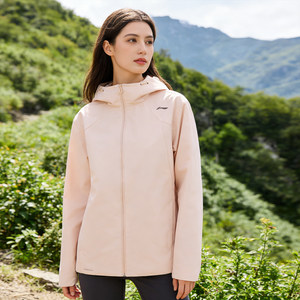 
Li Ning Double Layer Mesh Sports Windbreaker Women's 2026 New Water-Repellent Hooded Cardigan Casual Jacket Jacket