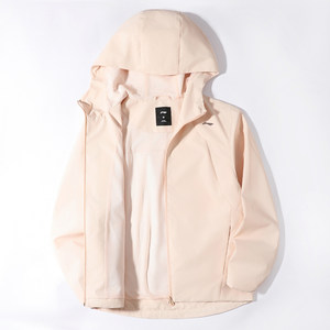 
Li Ning Double-layer Mesh Sports Windbreaker Women's 2026 Spring New Water-Repellent Hooded Cardigan Casual Jacket Top