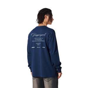 
RASP American fashion brand letters and typesetting printed loose men's and women's T-shirt tops in autumn and winter national trend couple's long-sleeved T-shirt