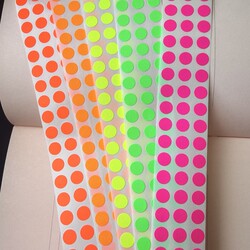 Fluorescent Dot Stickers 6mm, Individually Packaged Punch Card Labels, Fluorescent Stickers, Life Tape [Limited Time Free Shipping]