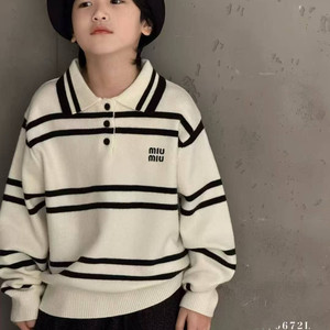 
0672 Tongjia Lapel Sweater Children's Clothing Spring Style Knitted Sweater for Boys and Girls, Half Pullover, Medium and Large Children