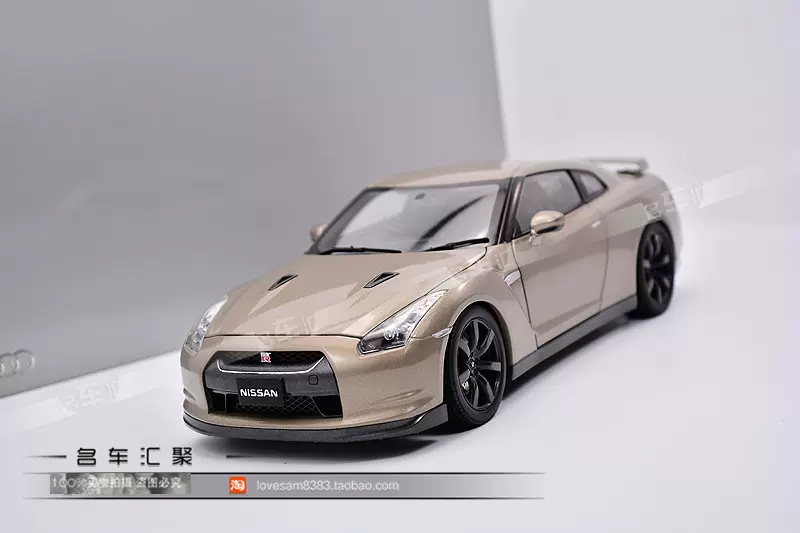 KYOSHO 1:18 京商适用于尼桑NISSAN GT-R R35 金色车模-Taobao