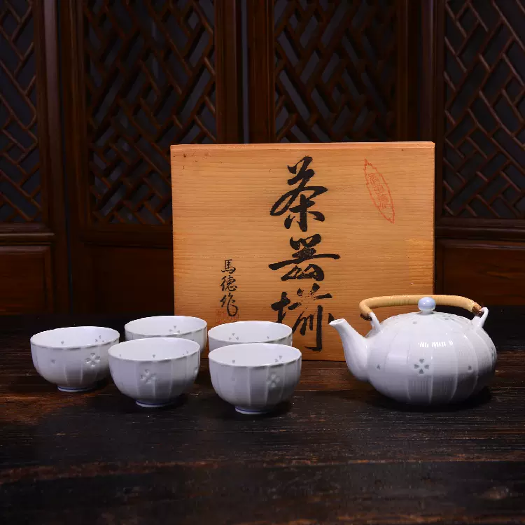 日本茶道具】有田烧白瓷茶器组茶席陈设待客美器釉层莹润如玉-Taobao