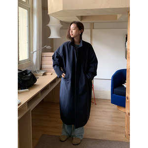 
SIXI Sixi Home English Daily Simple Silhouette Slack Trench Coat Women's Autumn Fashionable Mid-length Coat