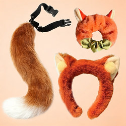 Nick Fox Ear Headband Judy Rabbit Headband Zootopia Disney Anime Peripheral Hairpin Headwear