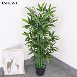 Artificial Green Plant Lucky Bamboo Living Room Floor Decoration Plant Hotel Screen Decoration Ornament Plastic Fake Bamboo Potted Plant