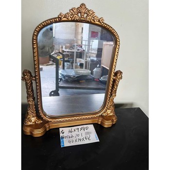 
French retro wooden tabletop vanity mirror tabletop mirror