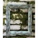 Foreign trade orphan American country style retro old blue solid wood wall hanging picture frame photo frame only wooden frame