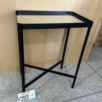 Simple modern iron mirror square side table
