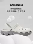 Crocs Đế Cao Su Dép Nữ Mùa Hè Bao Đầu Gót Đế Dày Chống Trơn Trượt Áo Khoác Ngoài Y Tá Chăm Sóc Y Tế Đi Biển Dép Đi Biển 