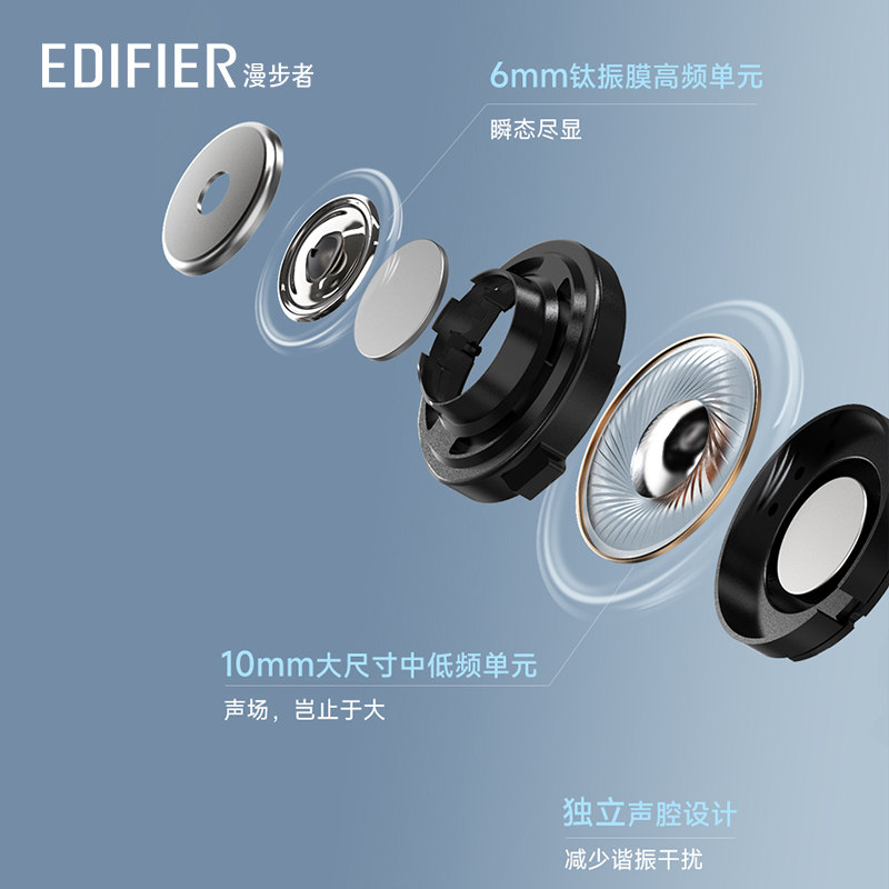 EDIFIER | EDIFIER TWS5 PRO HUAWEI 및 APPLE에 적합한 진정한 무선 BLUETOOTH 헤드셋 능동형 소음 감소 스포츠-