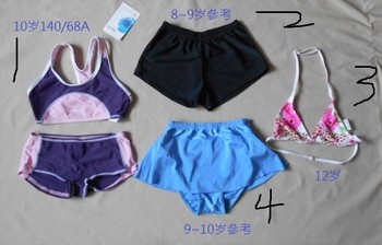 1 ~ 12 -year -old baby 013 Bikini swimsuit swimming trunks Children's swimsuit girl big child children's triangle flat angle
