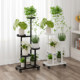 Flower rack living room floor-standing plant succulent flower pot bracket wrought iron multi-layer movable flower rack rack balcony