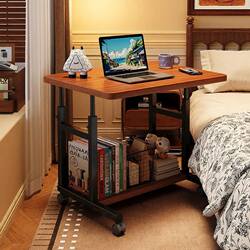 Bedside Table, Movable Computer Desktop Table, Bedroom Home Student Desk, Adjustable Dormitory Lazy Computer Table