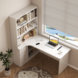 Desk Student Bedroom Study Table Simple Bookcase Home Office Desk Desktop Corner Desk Bookshelf Integrated Table