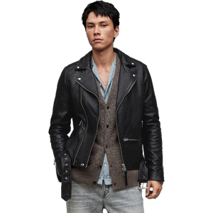 明星同款ALLSAINTS男士机车夹克皮衣Wick修身外套春秋季穿搭款
