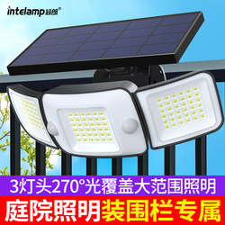 Fence Solar Outdoor Light Waterproof Home Courtyard Lighting Rooftop Gate Villa Wall-Mounted Gate Post Guardrail Street Light