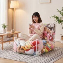 Weisi Internet-Famous Transparent Small Sofa Stuffed Doll Lazy Sofa Soft and Comfortable Home Recliner Style
