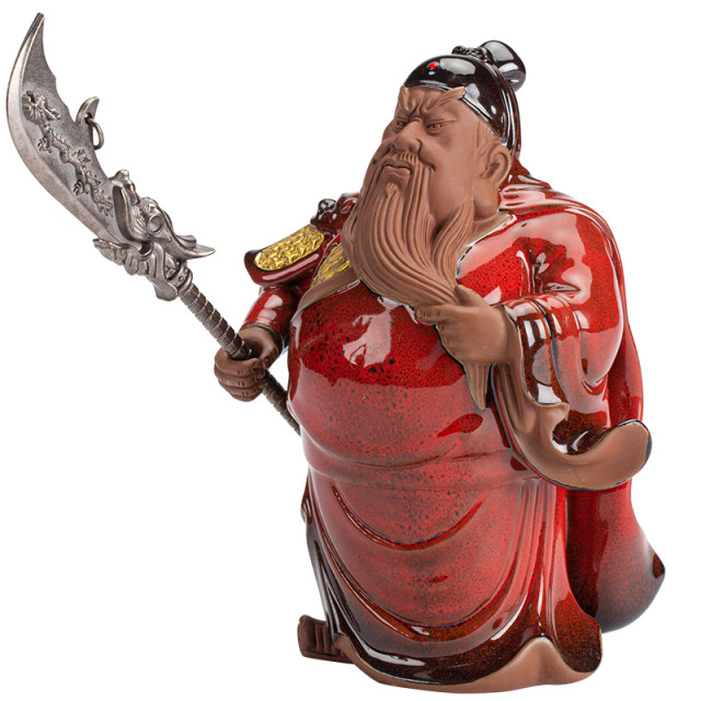 New Chinese -style Ceramics Guan Gong Swing Creative Guan Yu Zen Furnishing Living Room Decoration Bogu Shelf Crafts Gifts
