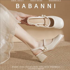 
Super soft ~ French toe-toe sandals for women with cheongsam skirts Mary Jane shoes new small leather shoes genuine leather high heels