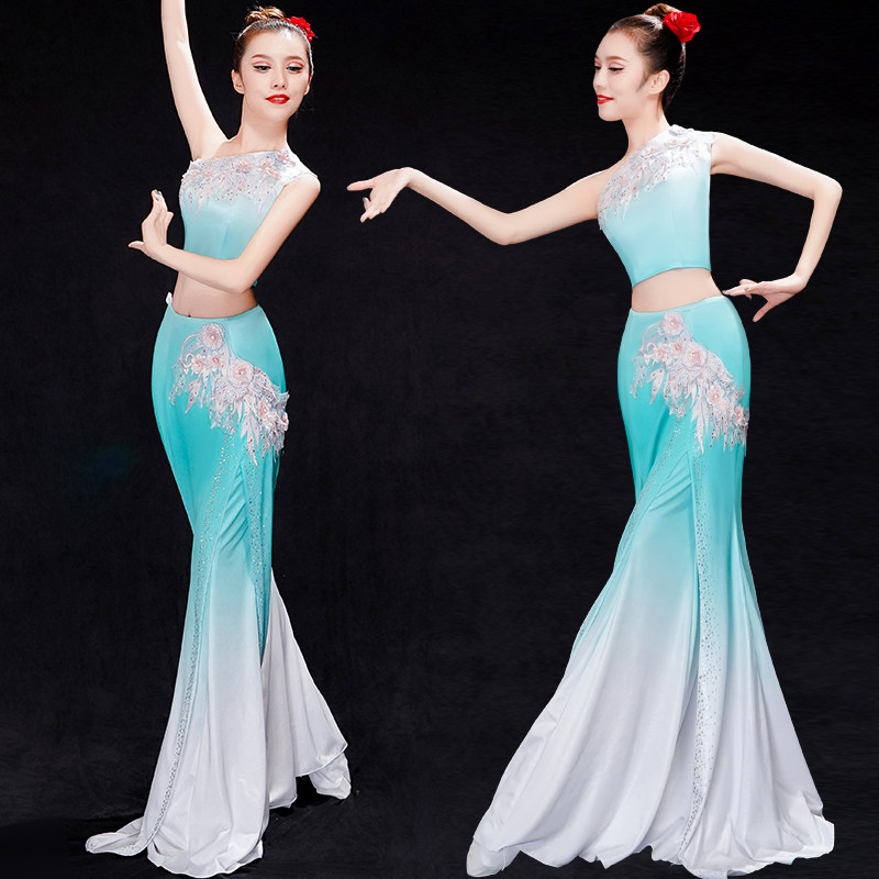 Rego Dai Dance Costume Yunnan Ethnic Minority Fishtail Skirt Lg2050