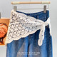 2025 spring and summer new lace lace ass curtain for women layered layered triangle skirt cover hip curtain apron