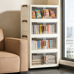 Folding Multi-Layer Thickened Storage Cabinet, Household Bedroom Baby Wardrobe, Movable Children's Toy Storage Cabinet