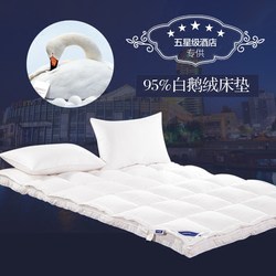 Exported Five-Star Hotel 95% White Goose down Double-Layer down Mattress Topper 5cm Thickened for Student Dormitory Warmth