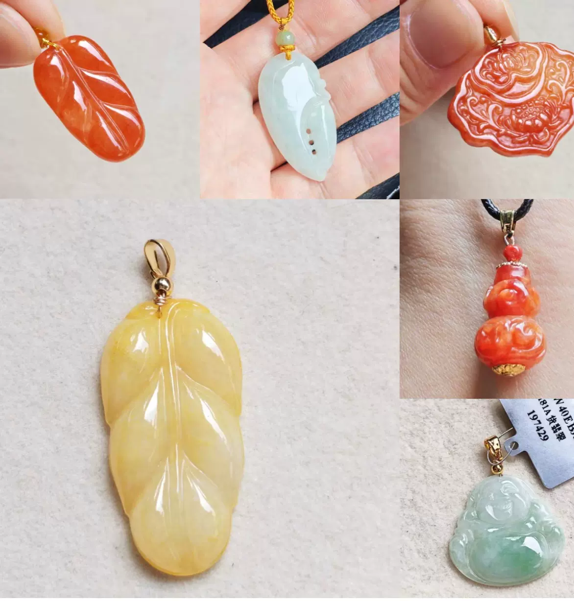 天然翡翠A級 手工細密雕 山水紋 吊墜 根付 裝身具 希少貴重 天然翡翠冰糯種吊墜山水雕刻玉石吊墜男女適用玉墜項鍊緬甸