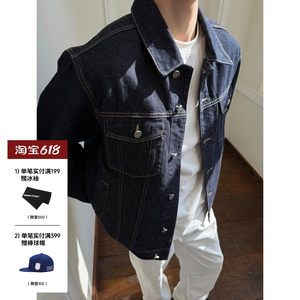 
SANBAI Sanbai Classic TEPY3 American Denim Raw Cow Jacket Men's Spring 13oz Washed Denim Jacket