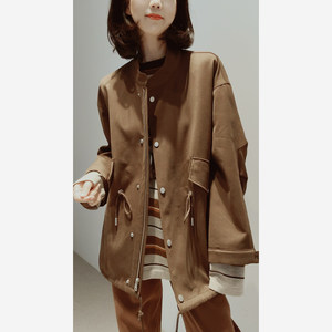 
25 Autumn and Winter [City Light Travel] Select Tencel Cotton Workwear Style Loose Casual Mountain Style Silhouette Jacket and Windbreaker