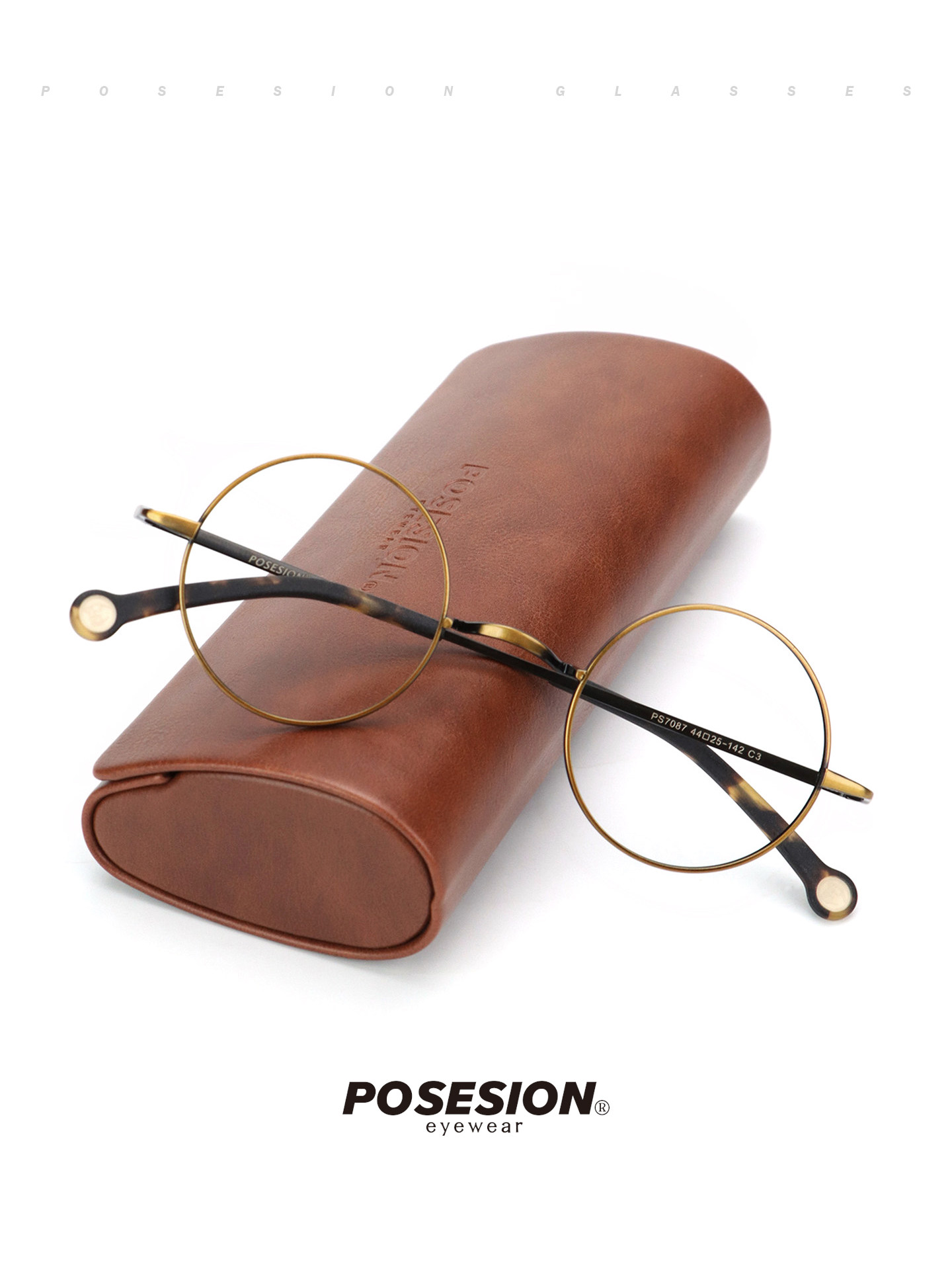 Cikonielf Lunettes à Monture Ronde Lunettes Rétro Rondes à Grand Cadre Avec Lentille