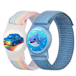 
Suitable for Apple AirTag protective cover watch strap children's nylon loop Velcro airtags anti-lost cover tag cover