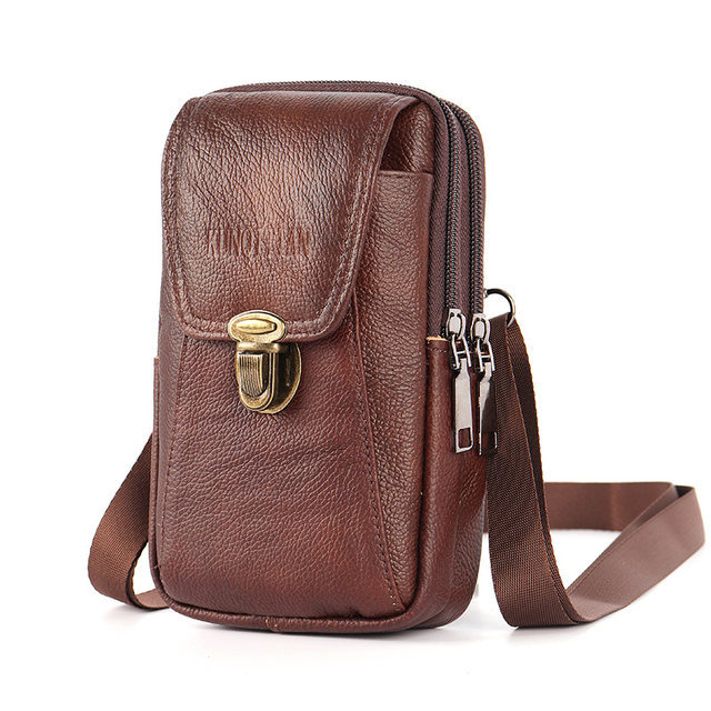 New Genuine Leather Mobile Phone Bag For Men Belt Waist Bag new-genuine-leather-mobile-phone-bag-for-men-belt-waist-bag