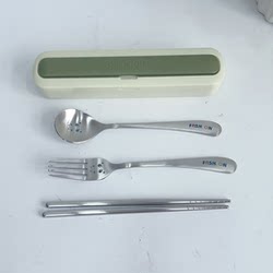 Extra Thick Boxed Spoon + Fork + Chopsticks Set Stainless Steel Spoon and Fork Set Creative Household Children's Spoon