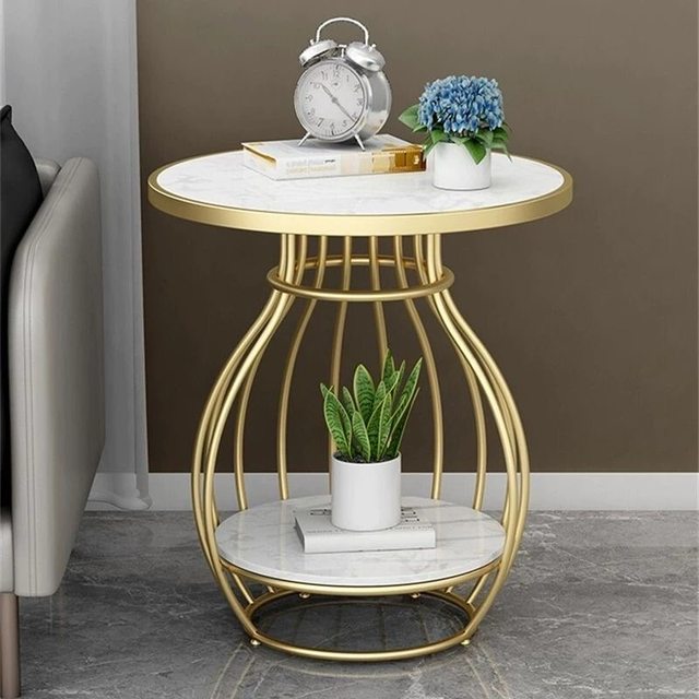 Light luxury slate side table corner table living room sofa side ...