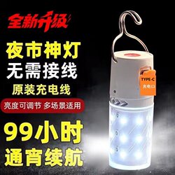 1 Household Power Outage Emergency Ultra-Bright Led Rechargeable Light Bulb for Outdoor Camping, Night Market Stalls, Wireless Portable White Light