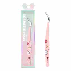 Chuanqi'er false eyelash tweezers, safe round-head grafted eyelash stickers, double eyelid manicure tools, novice golden feather clips